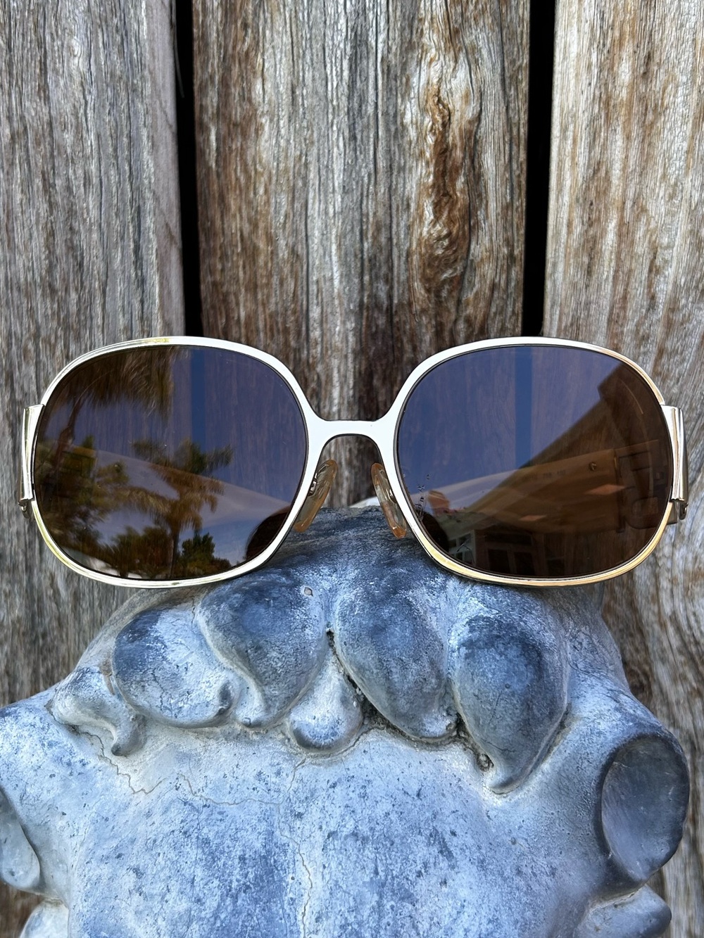 Fendi Vintage Sunglasses Brown Cream Tortoise Shell Gold Frame - Picture 16 of 16